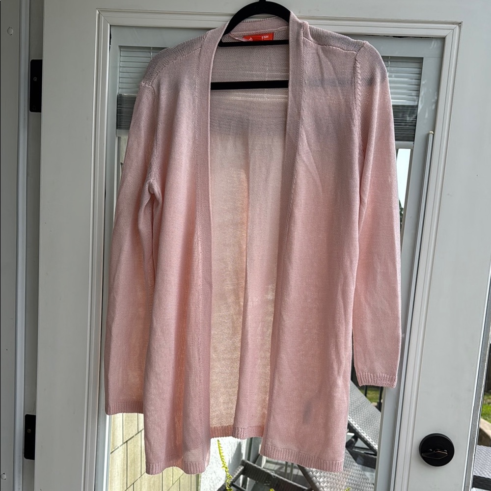 Joe Fresh Pink Knit Cardigan Sweater Open Front